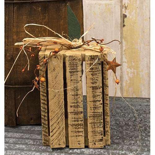 White Vertical Pumpkin Lantern, 13.5" - The Fox Decor