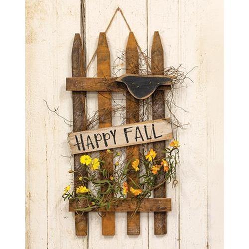 Hanging Lath Happy Fall Gate - The Fox Decor