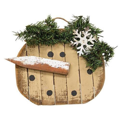 Hanging Lath Snowgirl Head - The Fox Decor