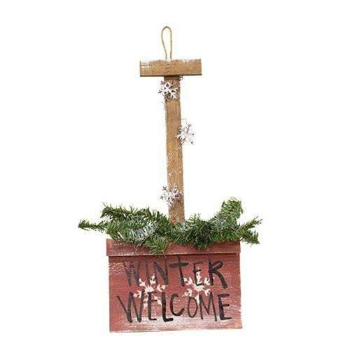 Wooden Hanging Snow Shovel, 3 Asstd. Christmas Decor - The Fox Decor