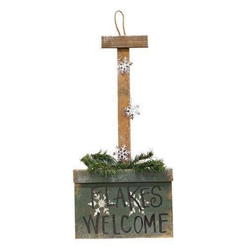 Wooden Hanging Snow Shovel, 3 Asstd. Christmas Decor - The Fox Decor