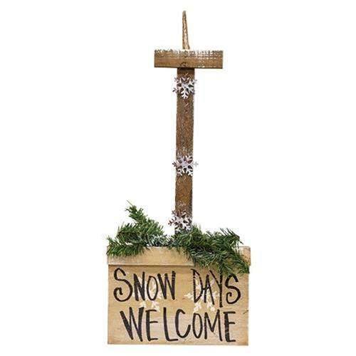 Wooden Hanging Snow Shovel, 3 Asstd. Christmas Decor - The Fox Decor