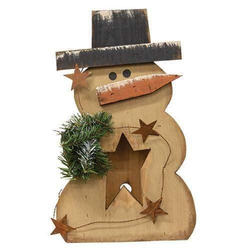 Light-Up Tophat Snowman Box - The Fox Decor