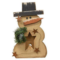Thumbnail for Light-Up Tophat Snowman Box - The Fox Decor