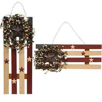 Thumbnail for Hanging Wood Slat Americana Flag, 2/Set