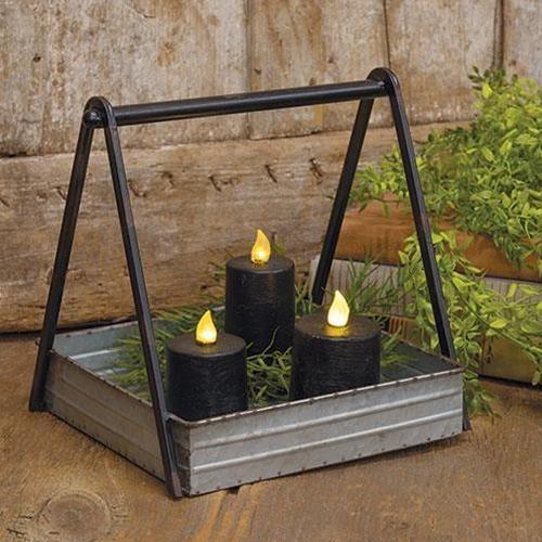Truss Handle Square Tray - The Fox Decor