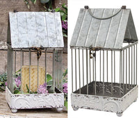 Thumbnail for Shabby Chic Ornate Bird House Lantern - The Fox Decor