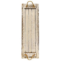 Thumbnail for Distressed White Lath Tray With Jute Handles