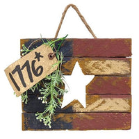 Thumbnail for Distressed Lath Flag w/Star Cutout & 