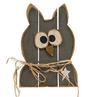 Thumbnail for Rustic Wooden Hanging Owl w/Star