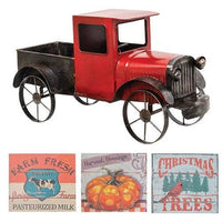 Thumbnail for Red & Black Metal Truck w/Seasonal Magnets - The Fox Decor