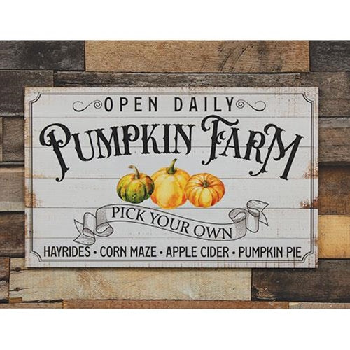 Pick Your Own Pumpkin Farm Wooden Sign