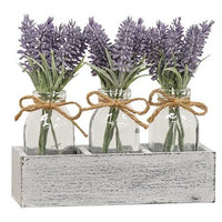 Thumbnail for Lavender Vase Trio in Wood Crate - The Fox Decor