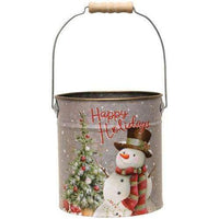 Thumbnail for 3/Set, Metal Snowman Buckets - The Fox Decor