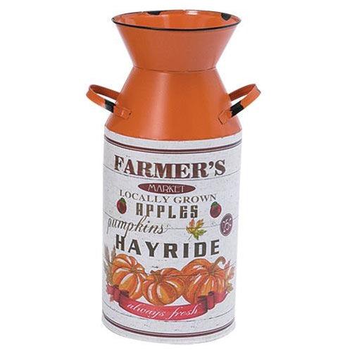Harvest Metal Milk Can, 3 Asstd. Sold Individually - The Fox Decor