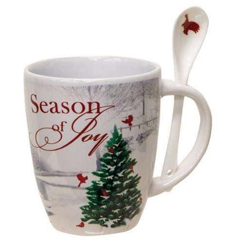 Christmas Latte Mugs w/Spoons Gift Set - The Fox Decor