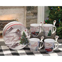 Thumbnail for Christmas Latte Mugs w/Spoons Gift Set - The Fox Decor