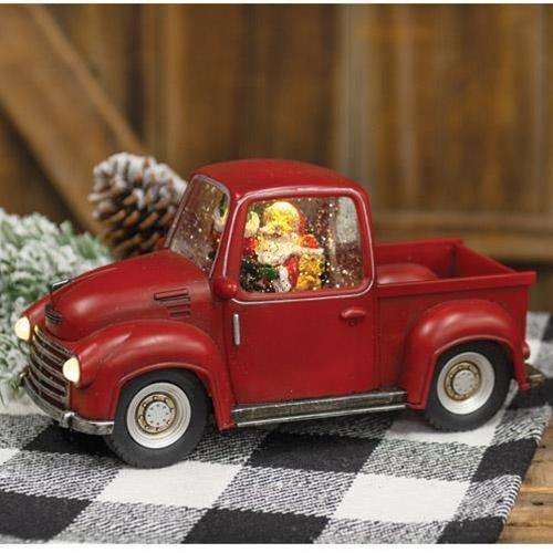 Lighted Santa Truck Water Globe - The Fox Decor