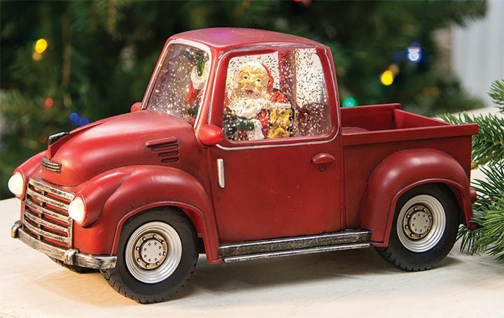 Lighted Santa Truck Water Globe - The Fox Decor