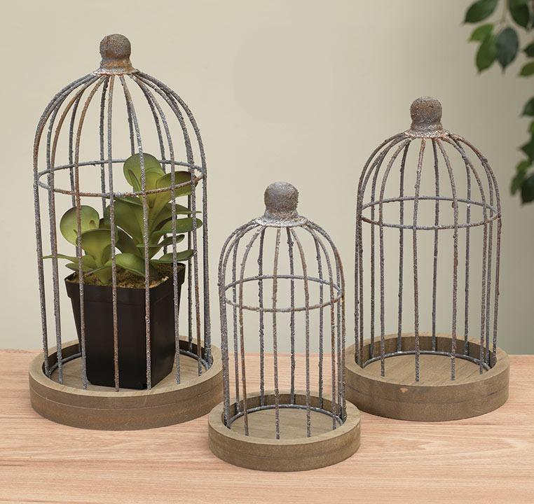 3/Set, Nesting Metal Greenhouses - The Fox Decor