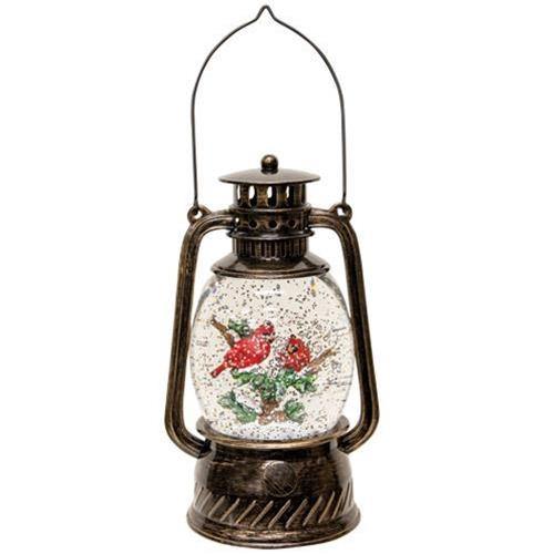 Lighted Cardinal Water Globe Lantern, Set of 2 - The Fox Decor
