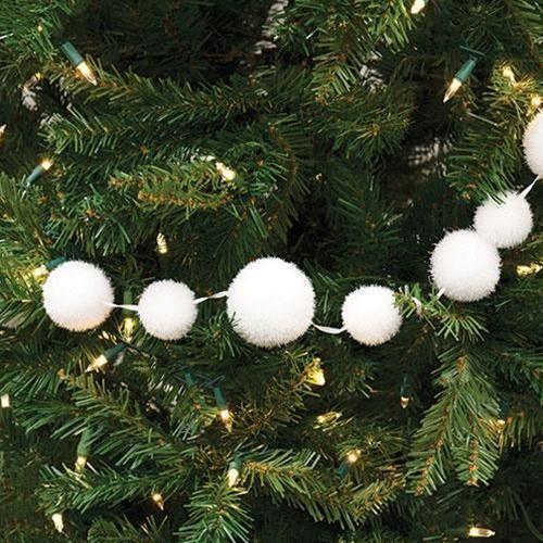 Snowball Garland, 5ft - The Fox Decor