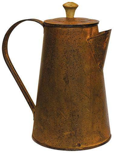 Rusty Coffee Pot, 7" - The Fox Decor