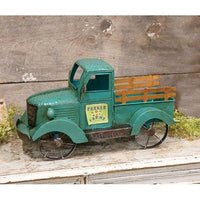 Thumbnail for Parker Farms Distressed Blue Metal Truck - The Fox Decor