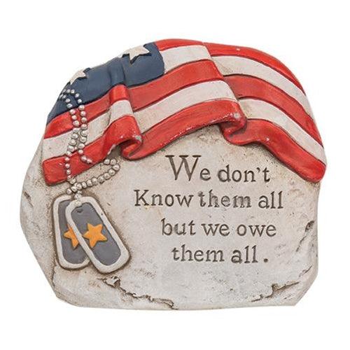 Patriotic Cement Garden Stone Set of 2