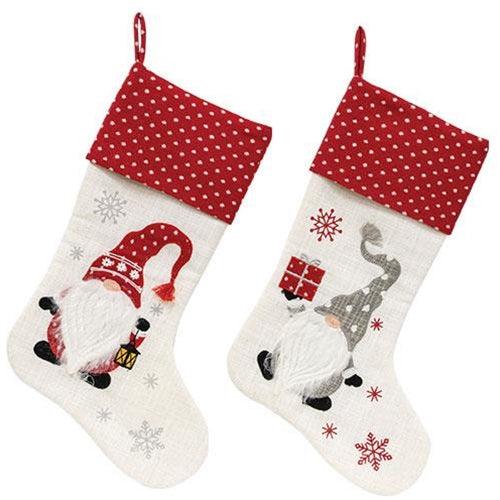 Gnome Stocking, 2 Asstd. sold individually - The Fox Decor