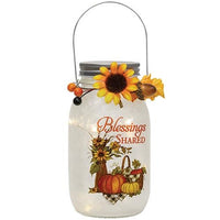 Thumbnail for Frosted Glass LED Lit Harvest Jar, 3 Asstd. sold individually