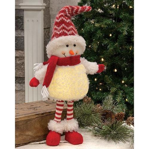 Light Up Standing Waving Snowman - The Fox Decor