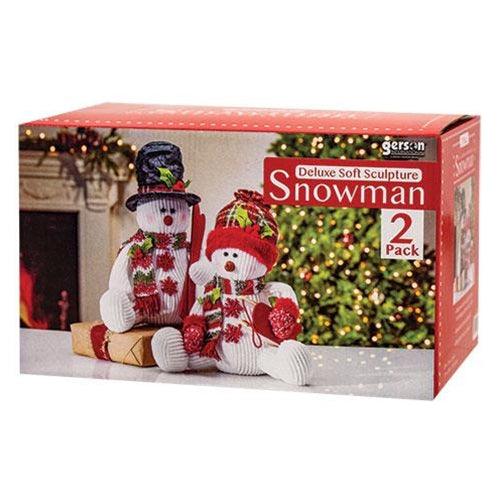 2/Set, Stuffed Snowman w/Hat & Scarf - The Fox Decor