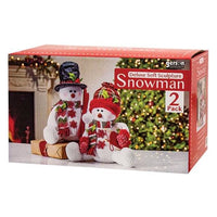 Thumbnail for 2/Set, Stuffed Snowman w/Hat & Scarf