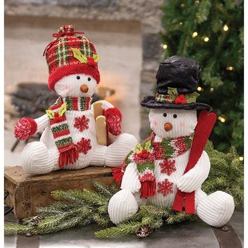 2/Set, Stuffed Snowman w/Hat & Scarf - The Fox Decor