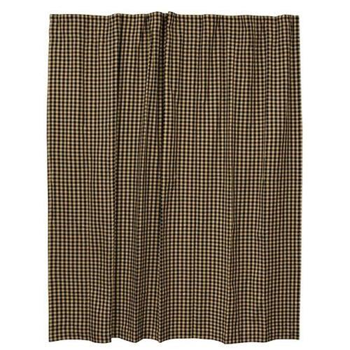 Black Check Shower Curtain, 72" x 72" - The Fox Decor