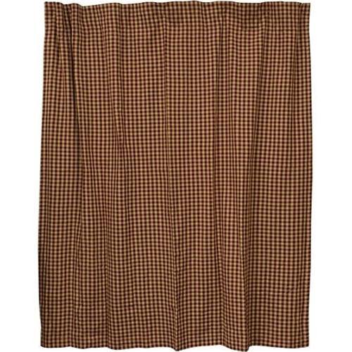 Burgundy Check Shower Curtain, 72" x 72" - The Fox Decor