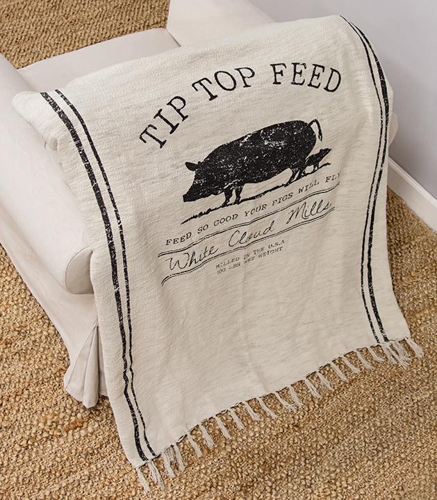 Tip Top Feed Farmhouse Throw - The Fox Decor