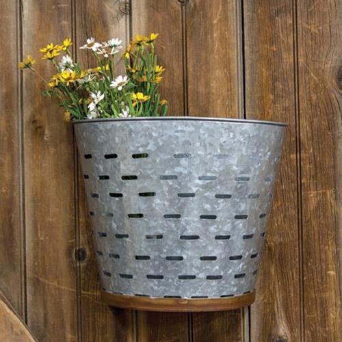 Large Olive Bucket Wall Hanging - The Fox Decor