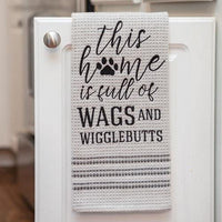 Thumbnail for This Home Is Full of Wags and Wigglebutts Dish Towel - The Fox Decor