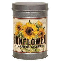 Thumbnail for Set of 3 Metal Sunflower Canister - The Fox Decor