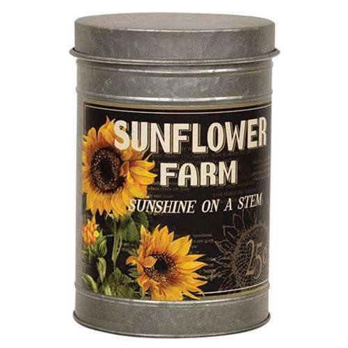 Set of 3 Metal Sunflower Canister - The Fox Decor