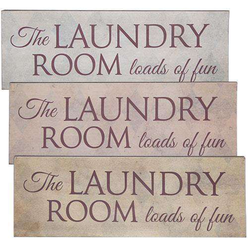 *Laundry Room Hanging Sign Large 3 Asstd.