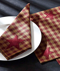 Thumbnail for 6/Set, Burgundy Star Napkins, 20
