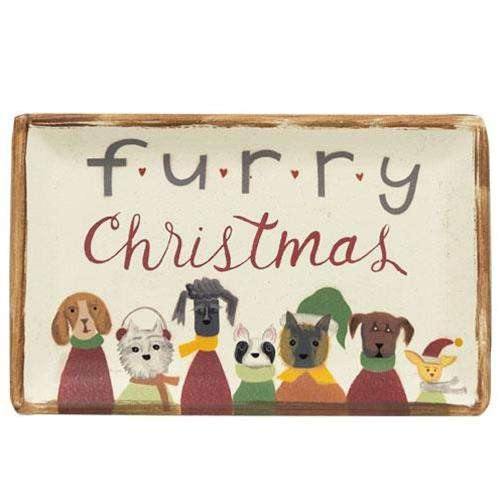Furry Christmas Tray - The Fox Decor