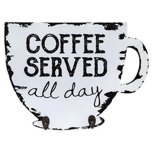 Coffee Served Cup Holder Sign - The Fox Decor
