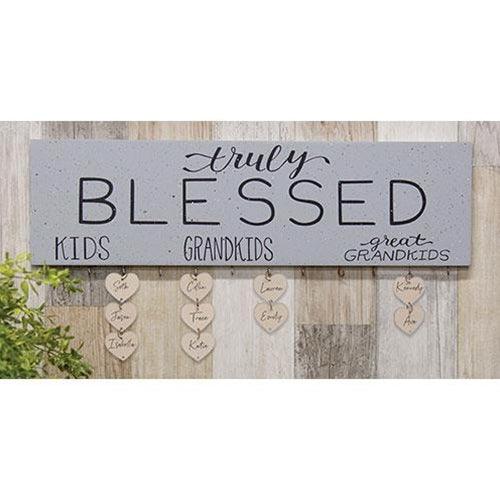 Truly Blessed Kids Tag Sign - The Fox Decor
