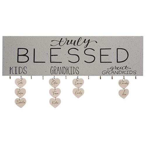 Truly Blessed Kids Tag Sign - The Fox Decor