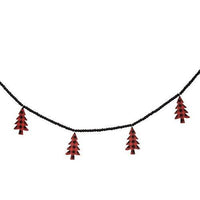 Thumbnail for Buffalo Check Christmas Trees Beaded Garland