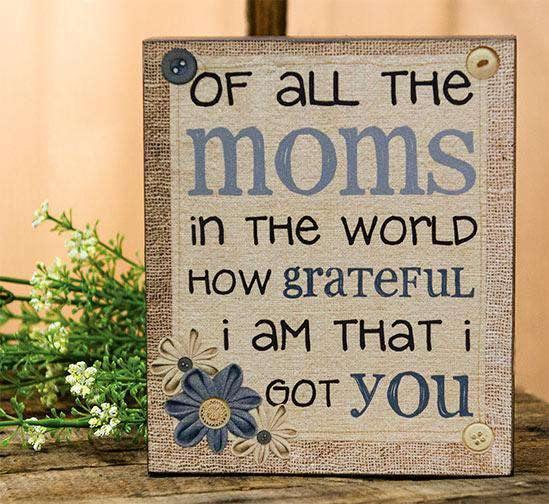Moms Grateful Box Sign - The Fox Decor